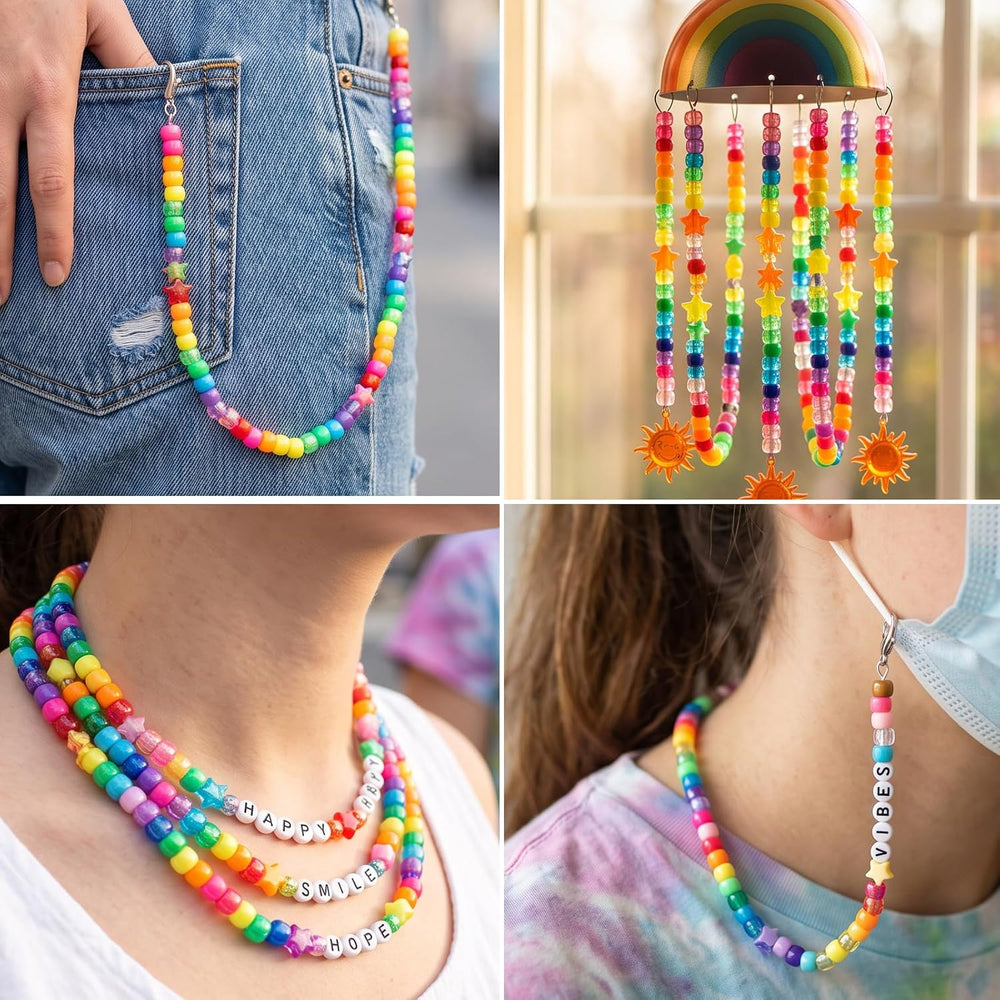 10000Pcs Pony Beads 48 Colors Bracelet Making Kit Kandi Beads Bulk