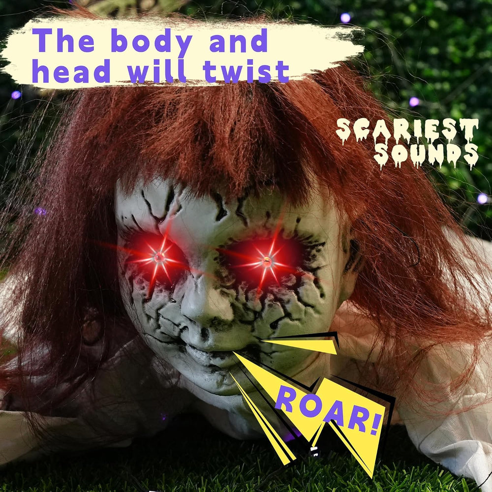 Halloween Scary Doll Groundbreaker Decorations Outdoor Animatronics