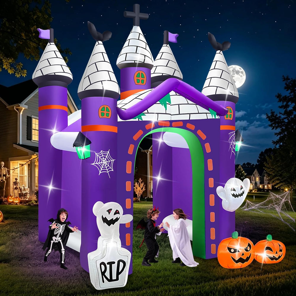 Kalolary 12FT Halloween Inflatables Archway Haunted House Castle
