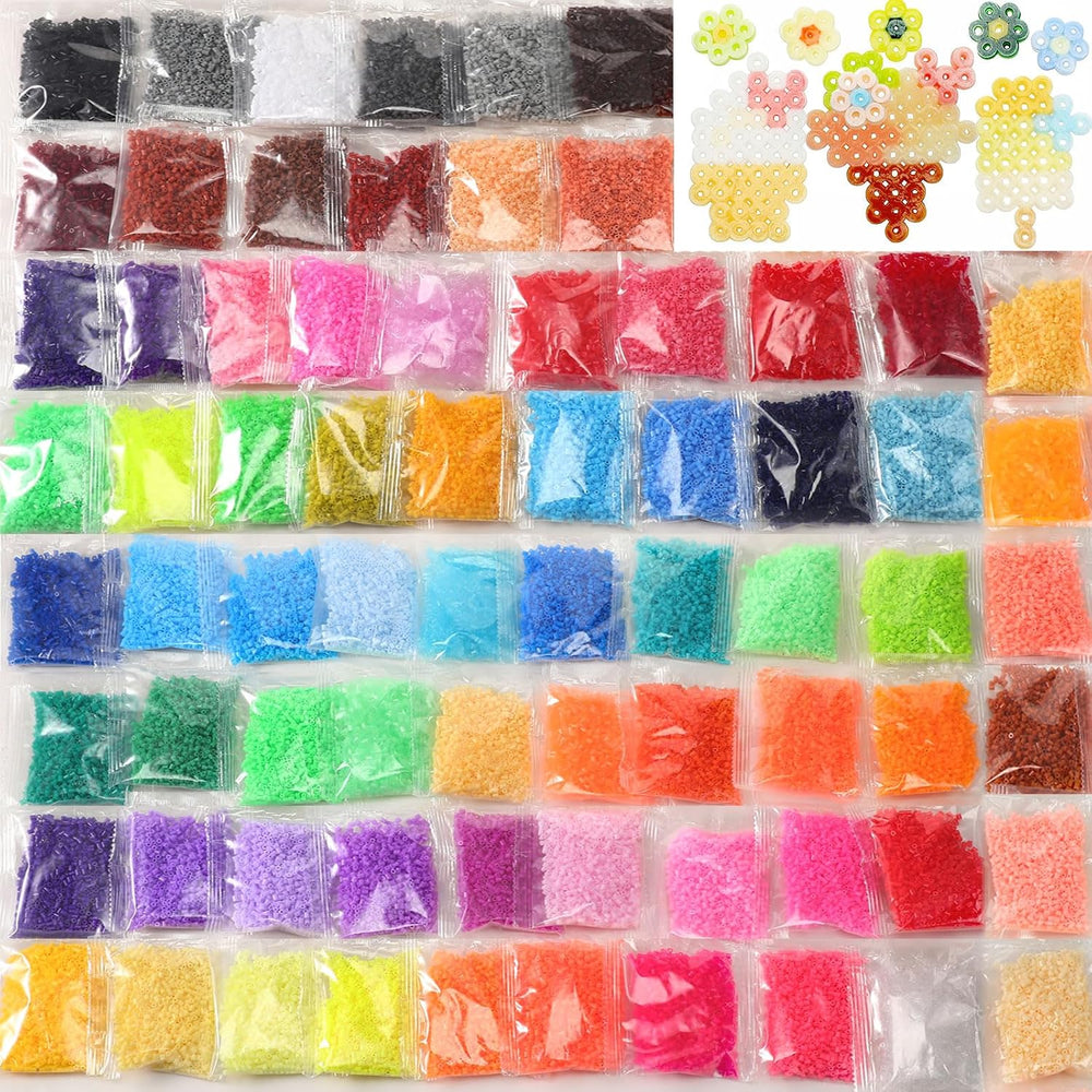 Lenwen 72000 Pcs Assorted Mini Fuse Beads, 2.6 mm. 72 Colors