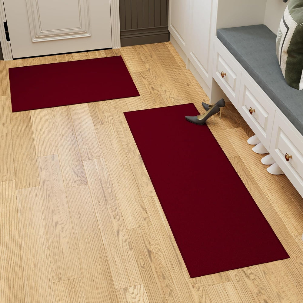 Ottomanson 2-Piece Kitchen Rug Set - Non Slip, Runner & Small Area Rug - ...