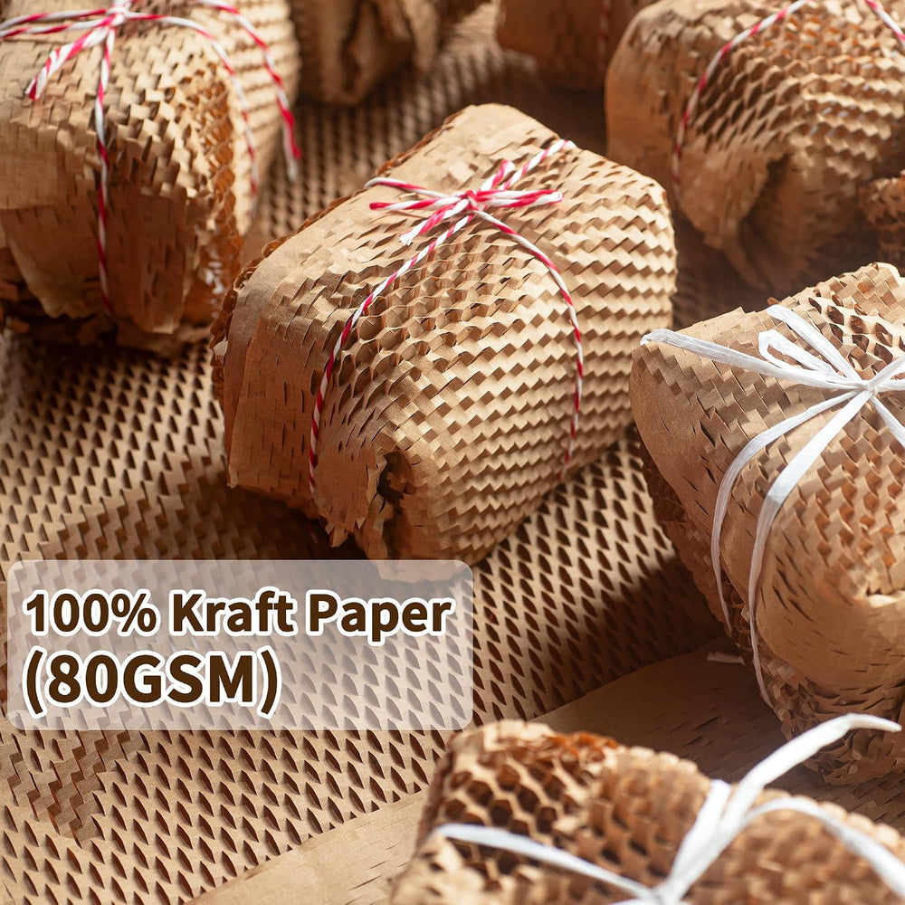 JARLINK Honeycomb Packing Paper, 15" x 400' Packing Wrap Roll for Sh...