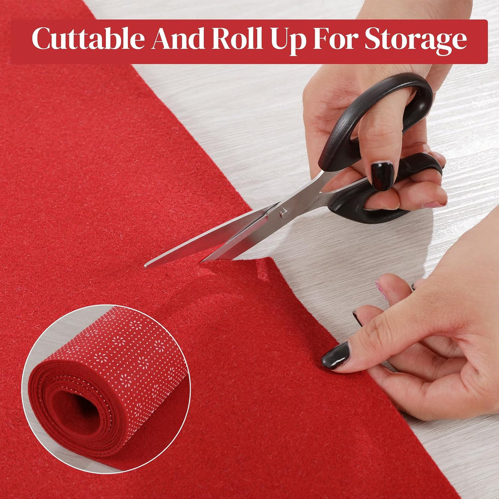 HOMBYS 350 GSM Red Carpet Runner for Party and Events, 2.6 x 20 ft Non-Slip A...