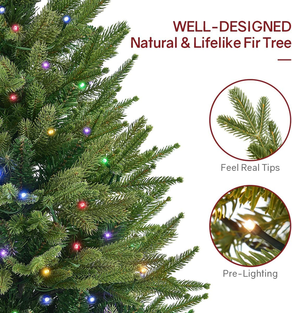 Somikis 3ft Pre-Lit Artificial Mini Christmas Tree for Tabletop Desk Decor