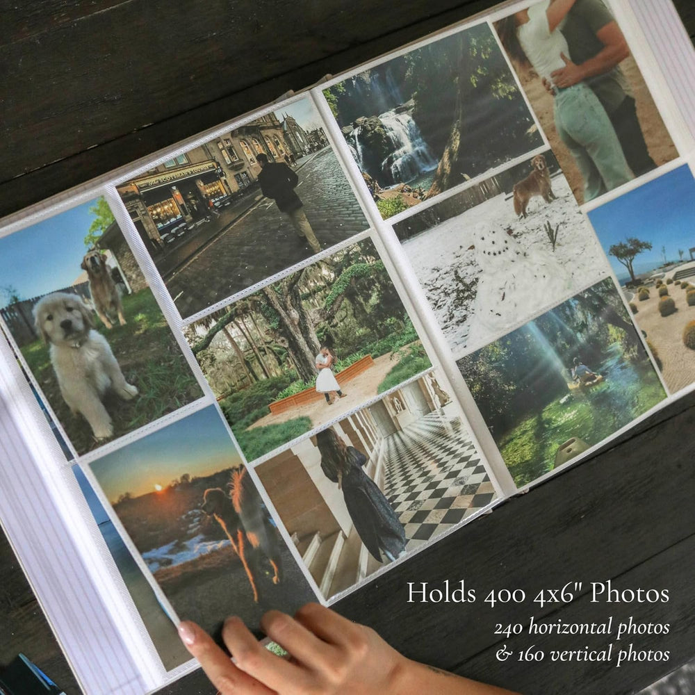Family Photo Album 4x6 Pictures Large Linen Picture Book