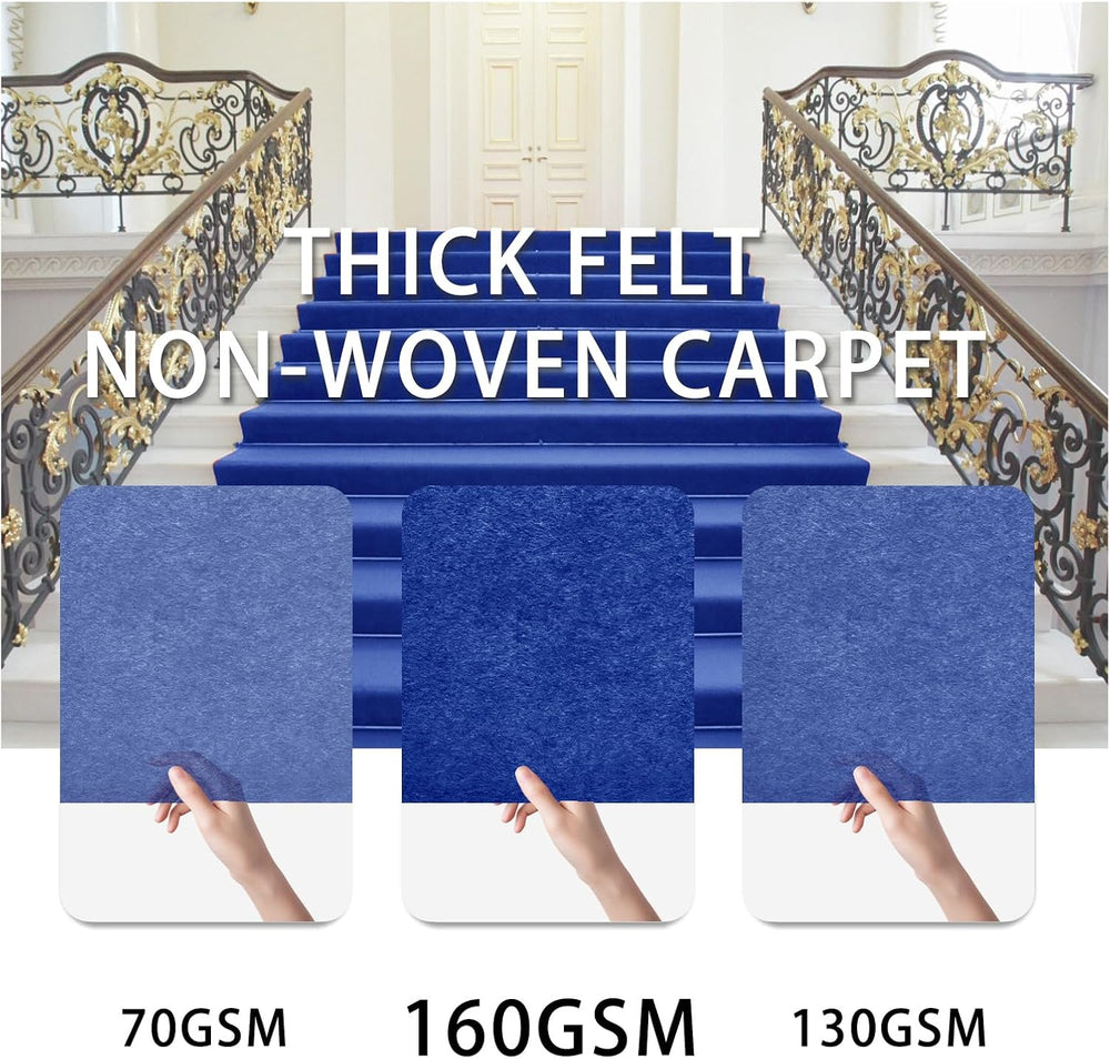 VOK Blue Aisle Runner Carpet Rugs for Partys & Events, Premium 160 GSM Fe...