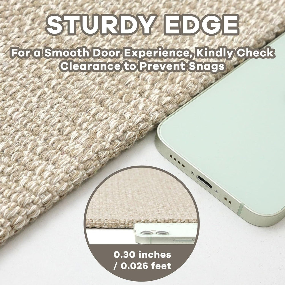EARTHALL Washable Runner Rug, Non Slip Entryway Runner, 2x8 Ft, Sand/Beige