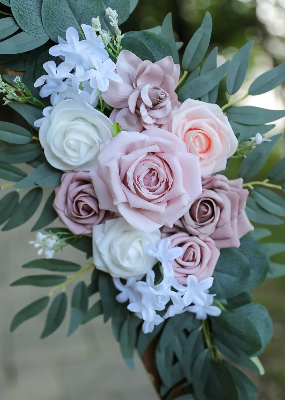 Artificial Dusty Rose Wedding Arch Flower Floral Swags Set of 2