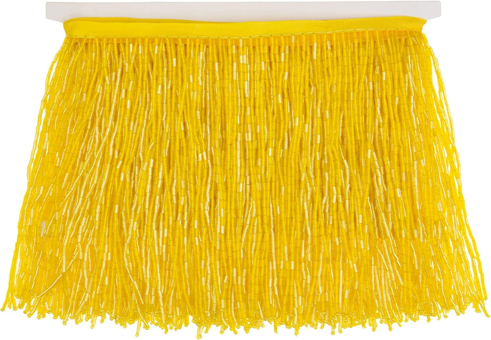 Beaded Fringe Trim,Ribbon Tassel Fringe Trim 6 Inch Wide 2 Yards Long for Cra...