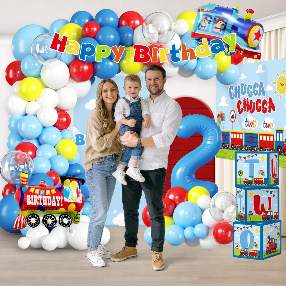 256Pcs Chugga Chugga Two Two Party Decor, All-in-One Set for 25 Guests