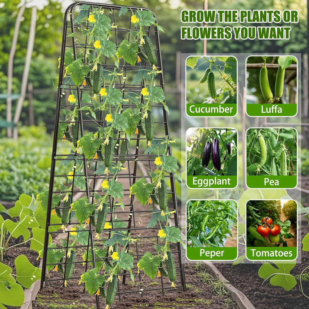 Heavy Duty 50"x17" Adjustable A-Frame Trellis for Climbing Plants –...