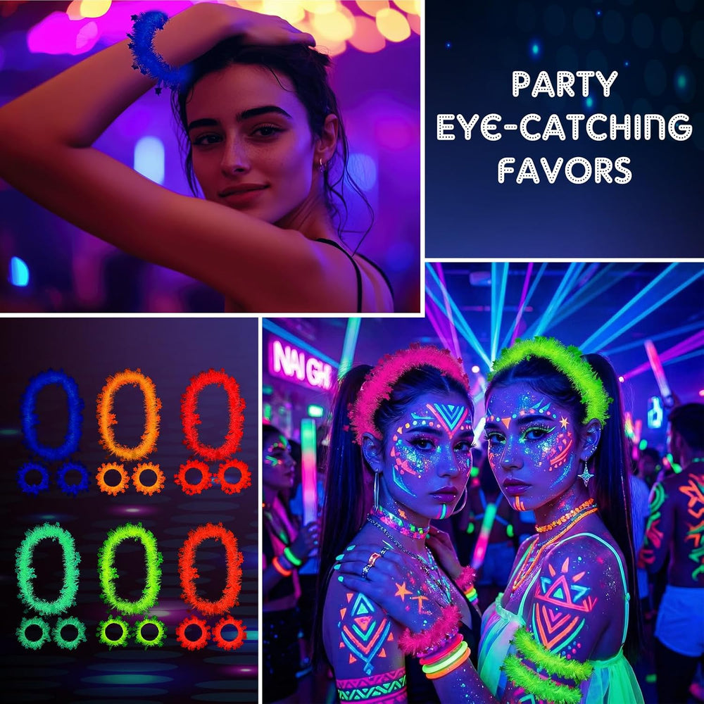 Riceshoot 108 Pcs Glow in The Dark Necklace & Bracelet Set, Party Supplies