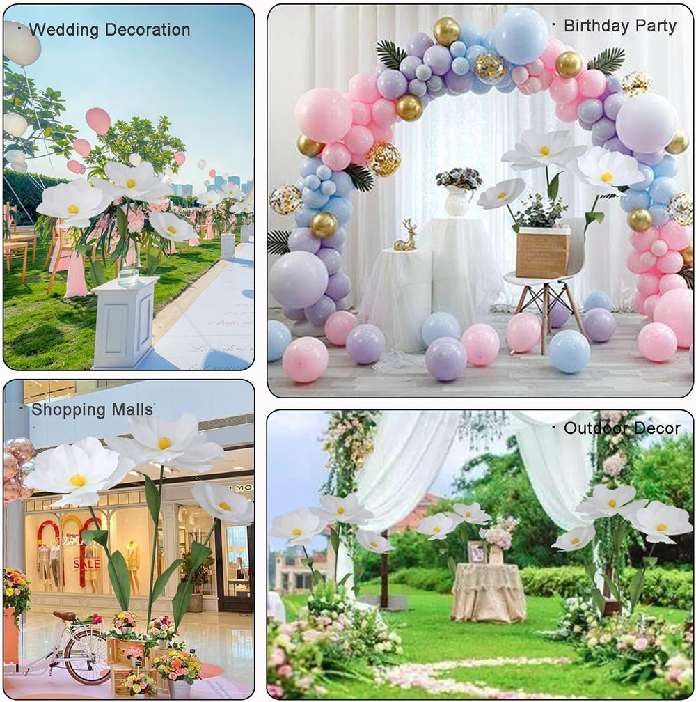 5.9 Ft Large Paper Artificial Flowers, Giant Flowers for Decoration