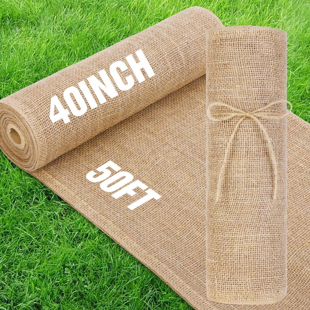 40" x50 Feet Burlap Fabric Natural Burlap Roll Multipurpose Burlap Tree ...