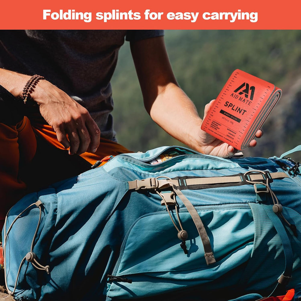 First Aid Splint Kit – 4 Reusable Malleable Splints (36"/18"/9"...