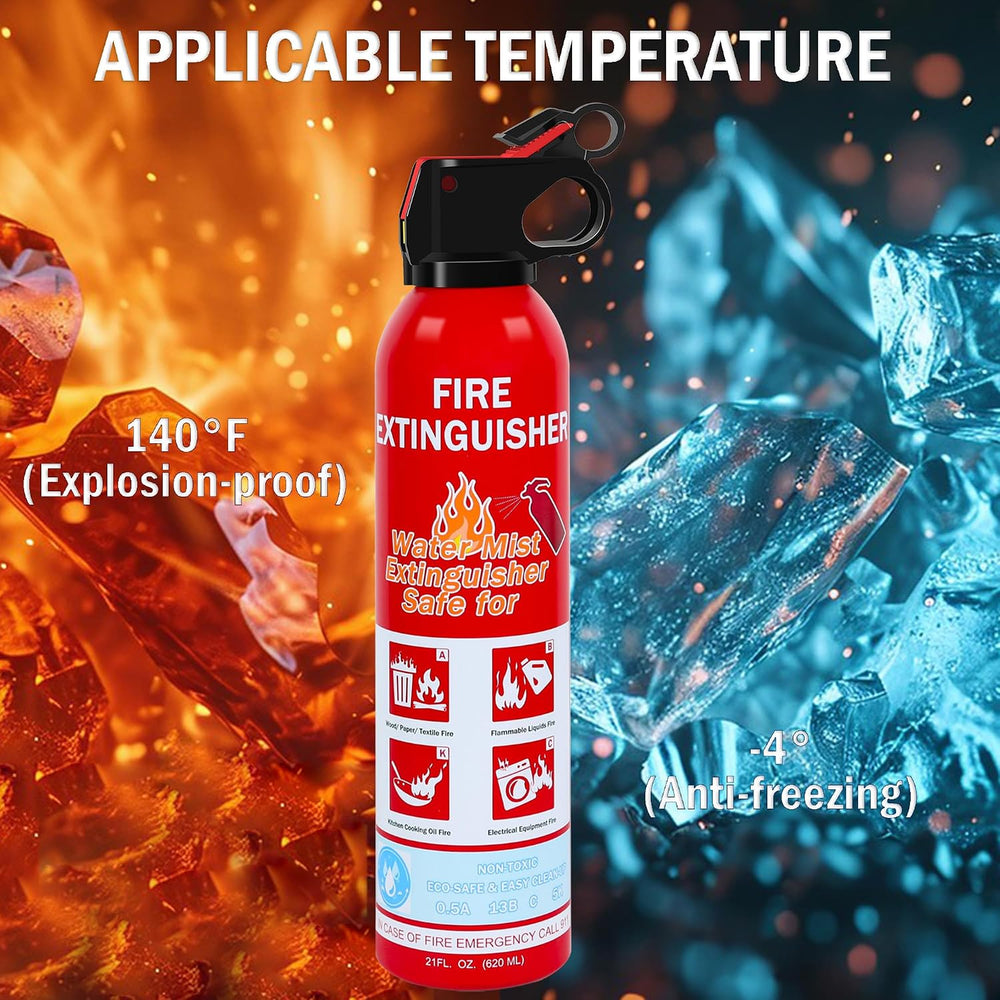 4-Pack Home Fire Extinguisher with Wall Mount, Portable A B C K Class Househo...