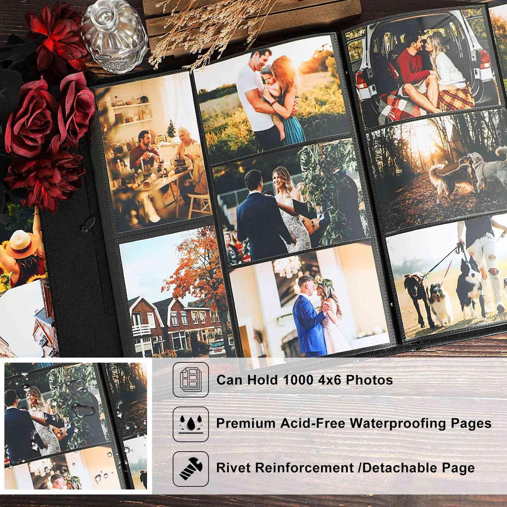 Ywlake Photo Album 4x6 1000 Pockets Photos, Extra Large Capacity Family Weddi...