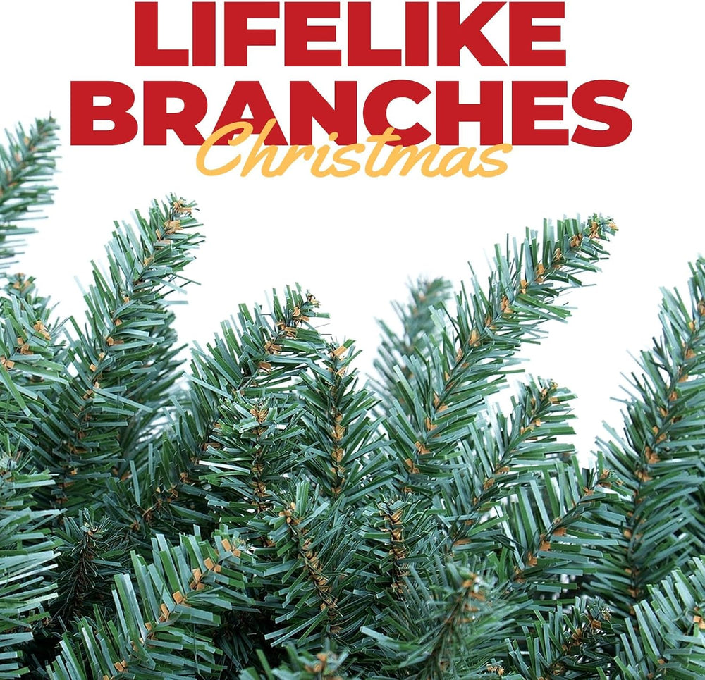 OasisCraft Pre-lit Christmas Tree 6.5ft Premium Hinged Blue Spruce Artificial...