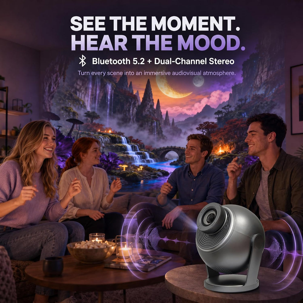 3D Night Light Projector, 60 Scenes, 12 Theme Gray