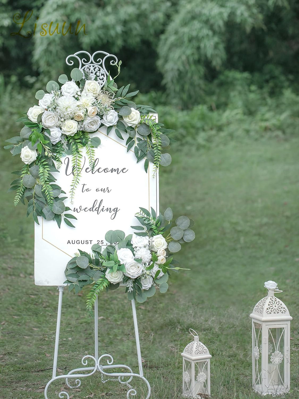 Artificial Wedding Arch Flowers, 2 Large Floral Swags
