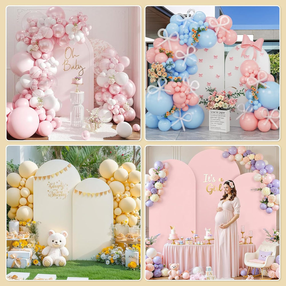 Gold Arch Backdrop Stand Set of 3, 7.2FT 6.6FT 6FT Balloon Arch Stand