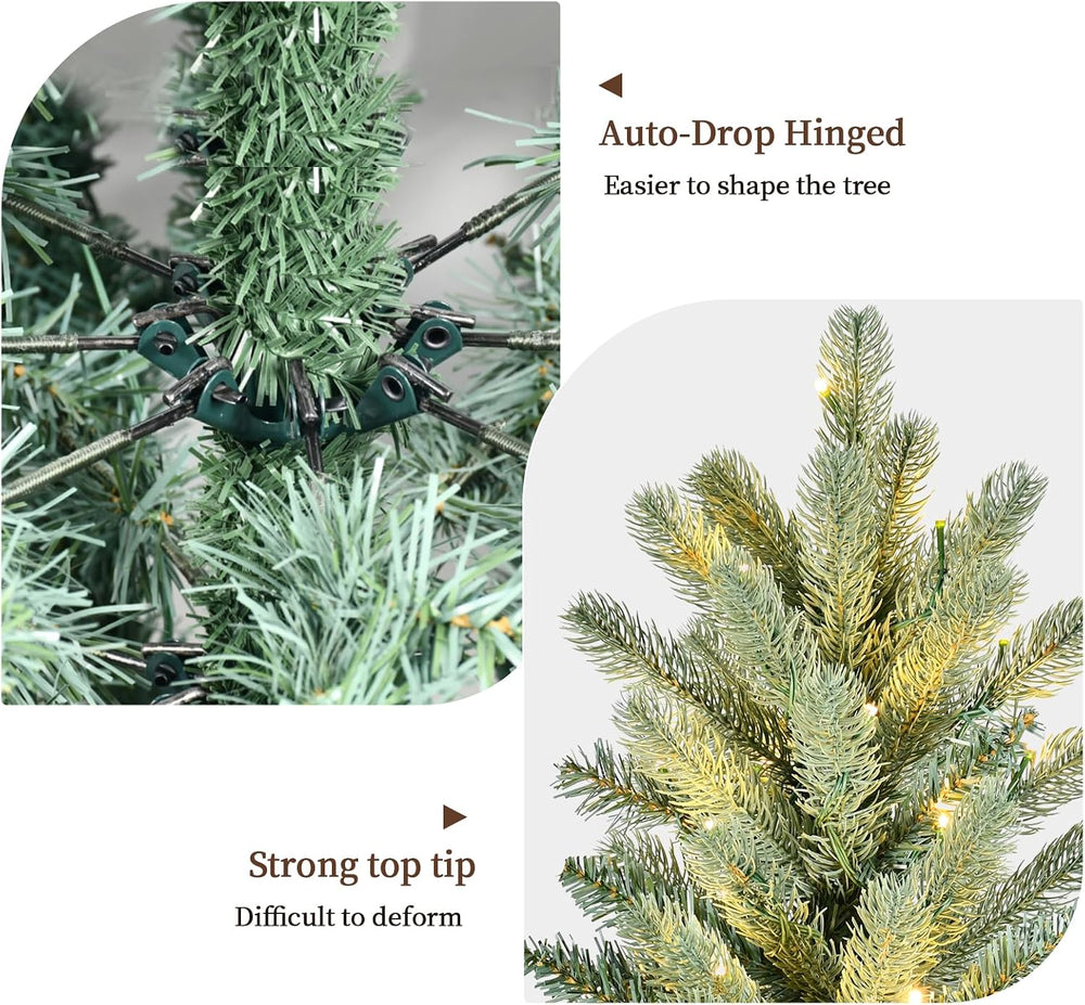 5 ft Prelit Artificial Blue Spruce Christmas Tree with 250 Light