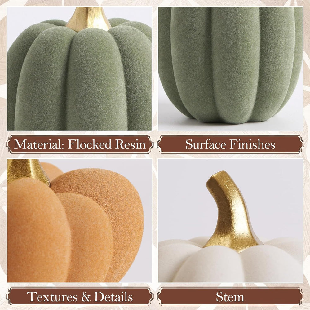 WDS WONDROUS Fall Pumpkin Decor, Faux Artificial Pumpkin for Home Table