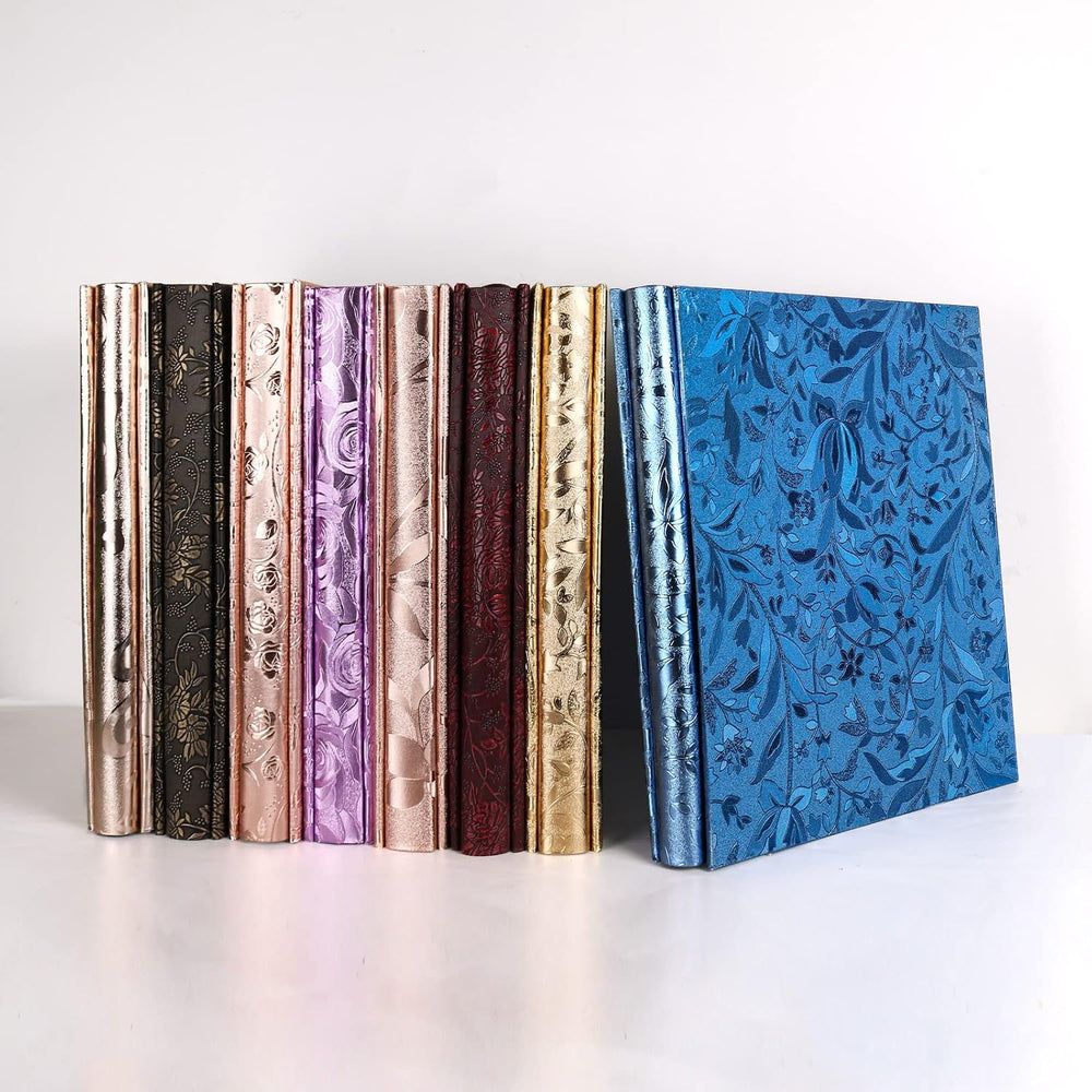RECUTMS Photo Album 600 Pockets 4x6 Pictures Memo Book Leather Cover Bronze