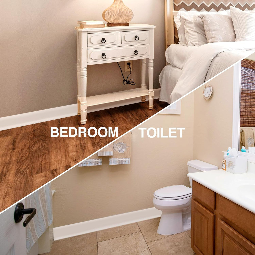White Wall Molding Trim 3 Inch x 20 Feet, Wall Base Baseboard Molding Trim Fl...