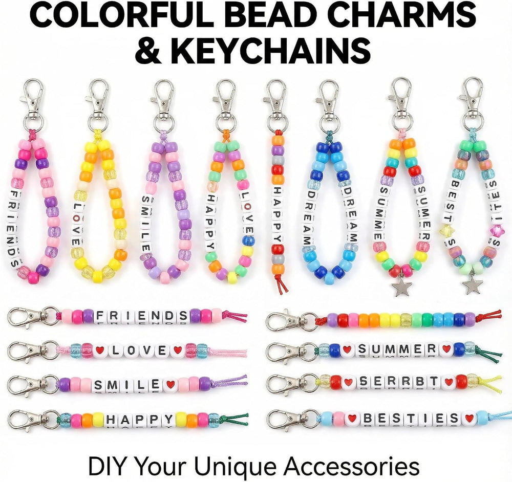 Veylo 5000+ Pony Beads & Letter Beads Kit for Bracelets & Jewelry Making