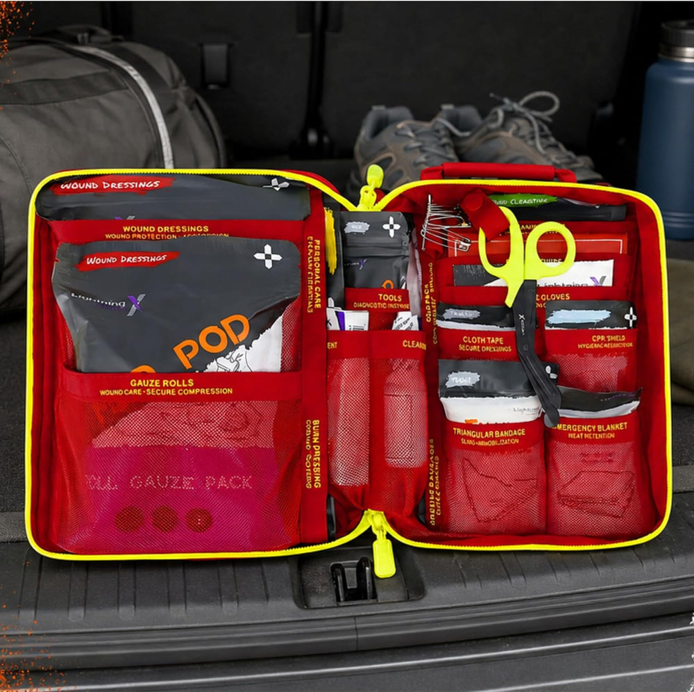 Lightning X 269 Piece First Aid Kit OSHA ANSI Class A+, Soft Case Emergency M...