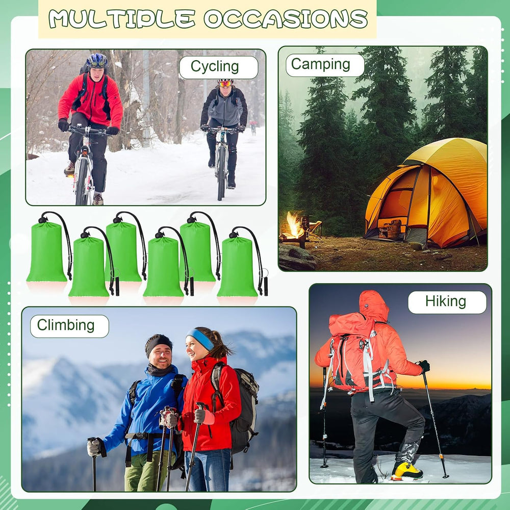 Qunclay 24 Set Emergency Sleeping Bag Survival Bivvy Sack Whistles