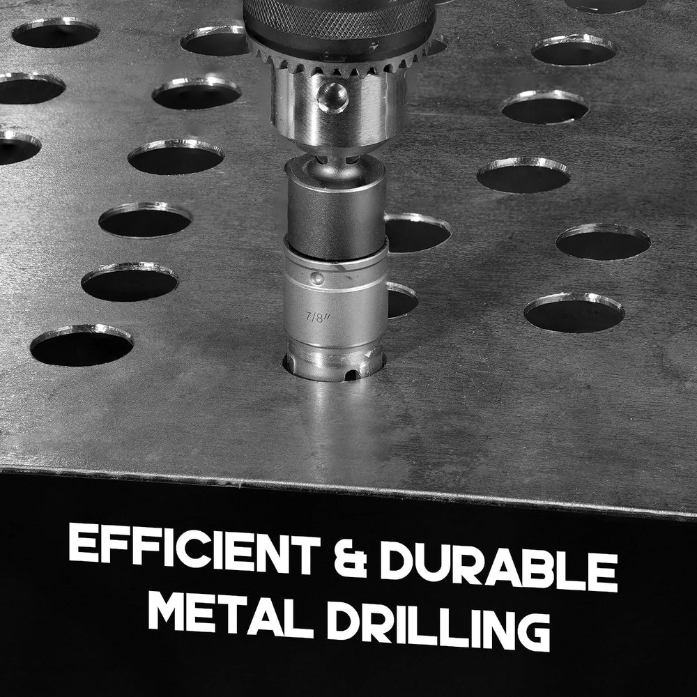 EZARC 9PCS Quick Change Carbide Hole Saw Kit, 7/8"-2" for Stainless...