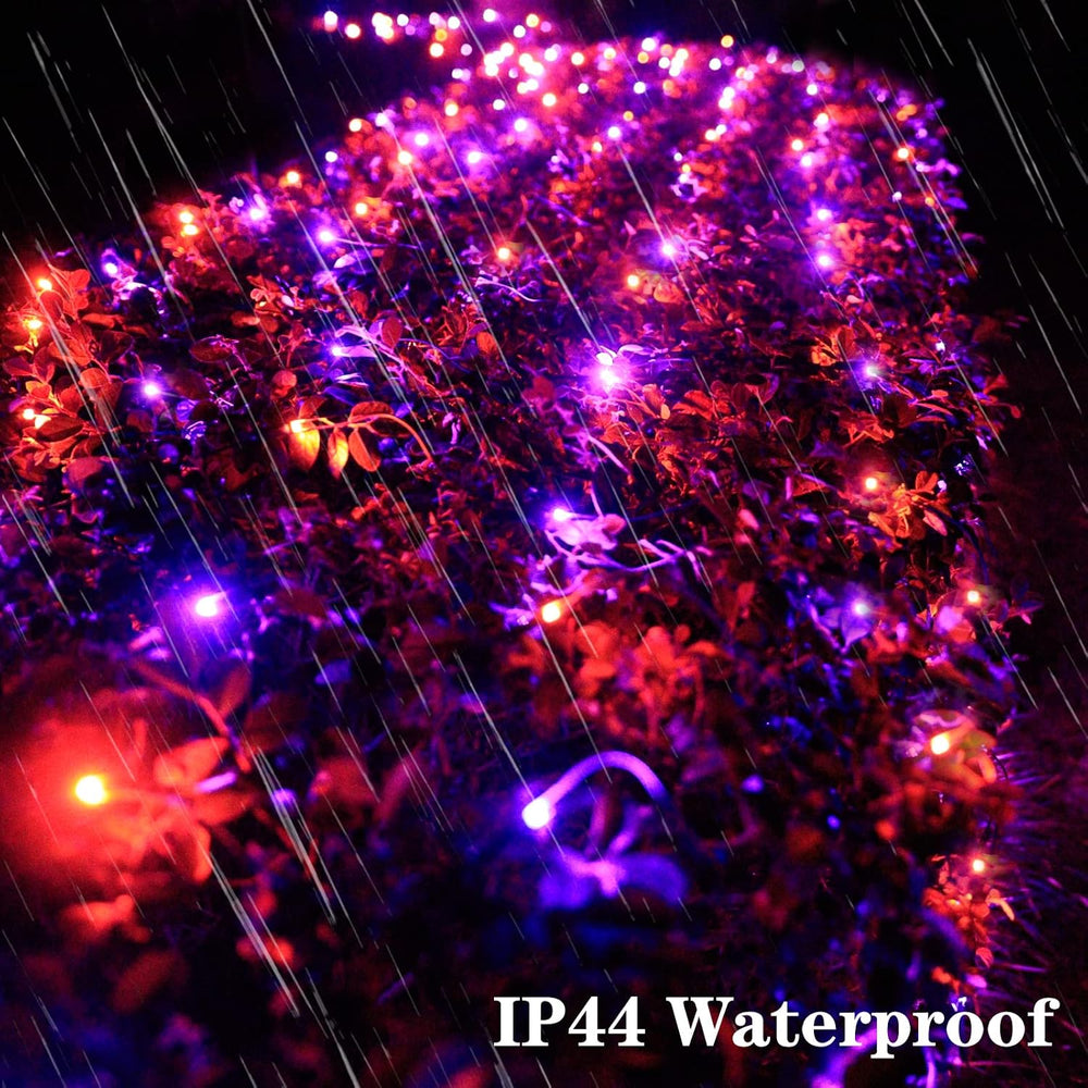 360LED Net Lights Halloween Decorations, 21ft x 5ft Purple Orange Mesh Lights...
