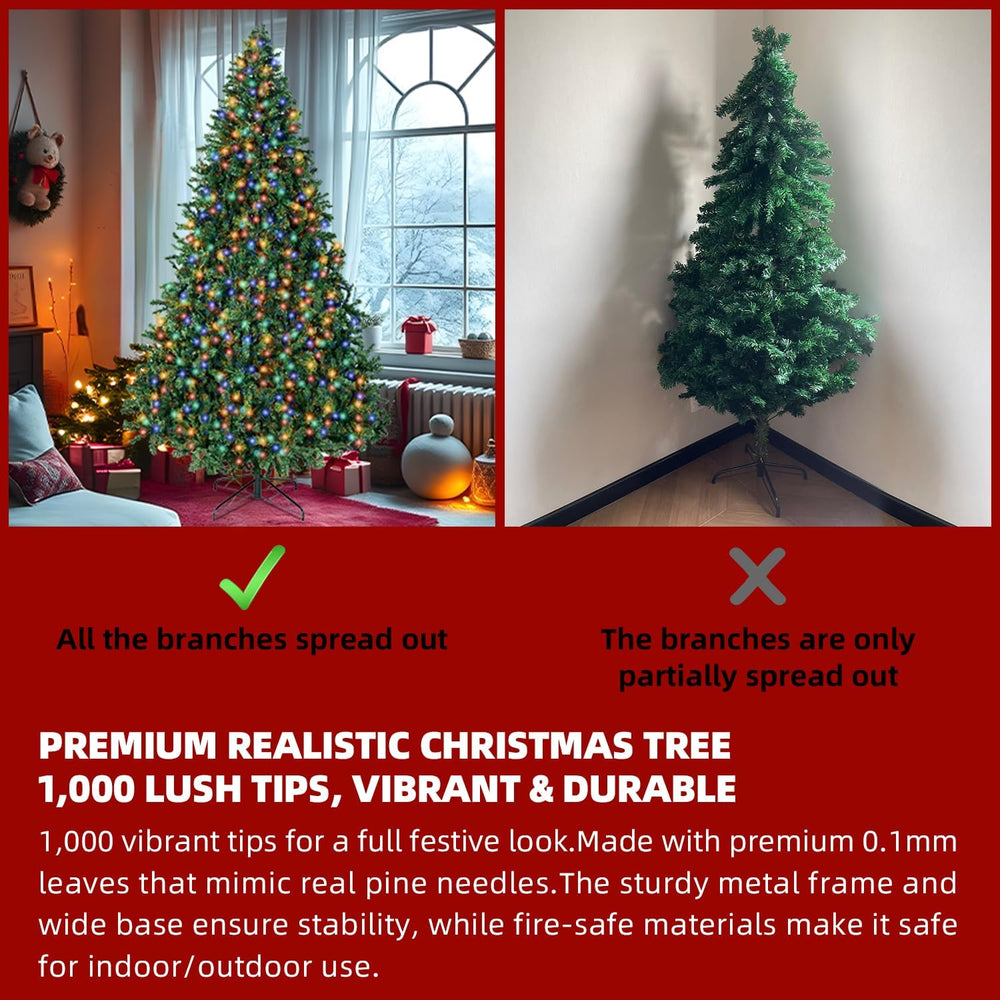 4FT Christmas Tree with Light,Artificial Xmas Tree for Christmas Decoration