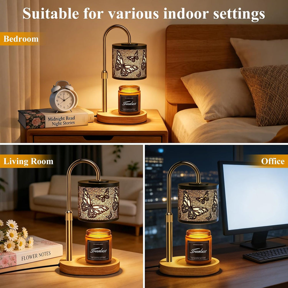 Butterfly Candle Warmer Lamp with Dimmer Adjustable Height,Home Decor Gifts f...