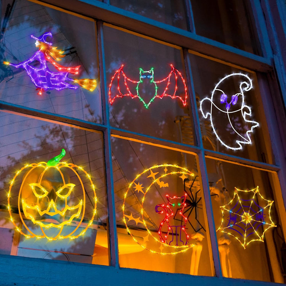 TRWYMZ Halloween Decorations - 16" Halloween Window Silhouette Lights