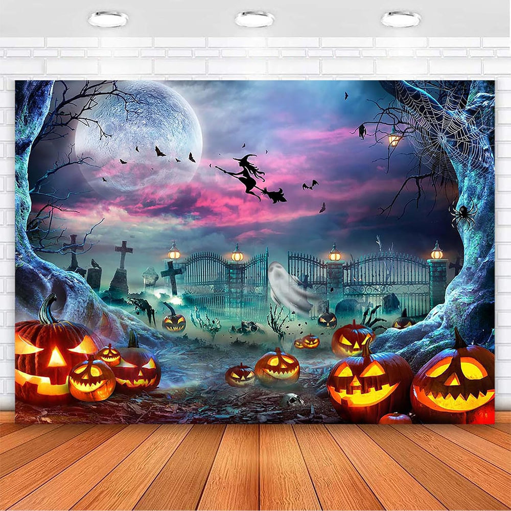 Halloween Backdrop Halloween Party Backdrop Moon Night 10 x 7 ft