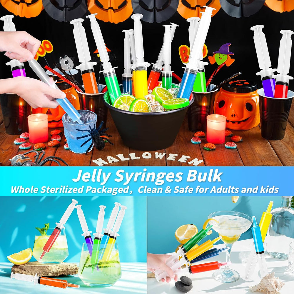 30ml Jello Shot Syringes 150 Pack with Tip Cap Adults Party Liquid Syringe