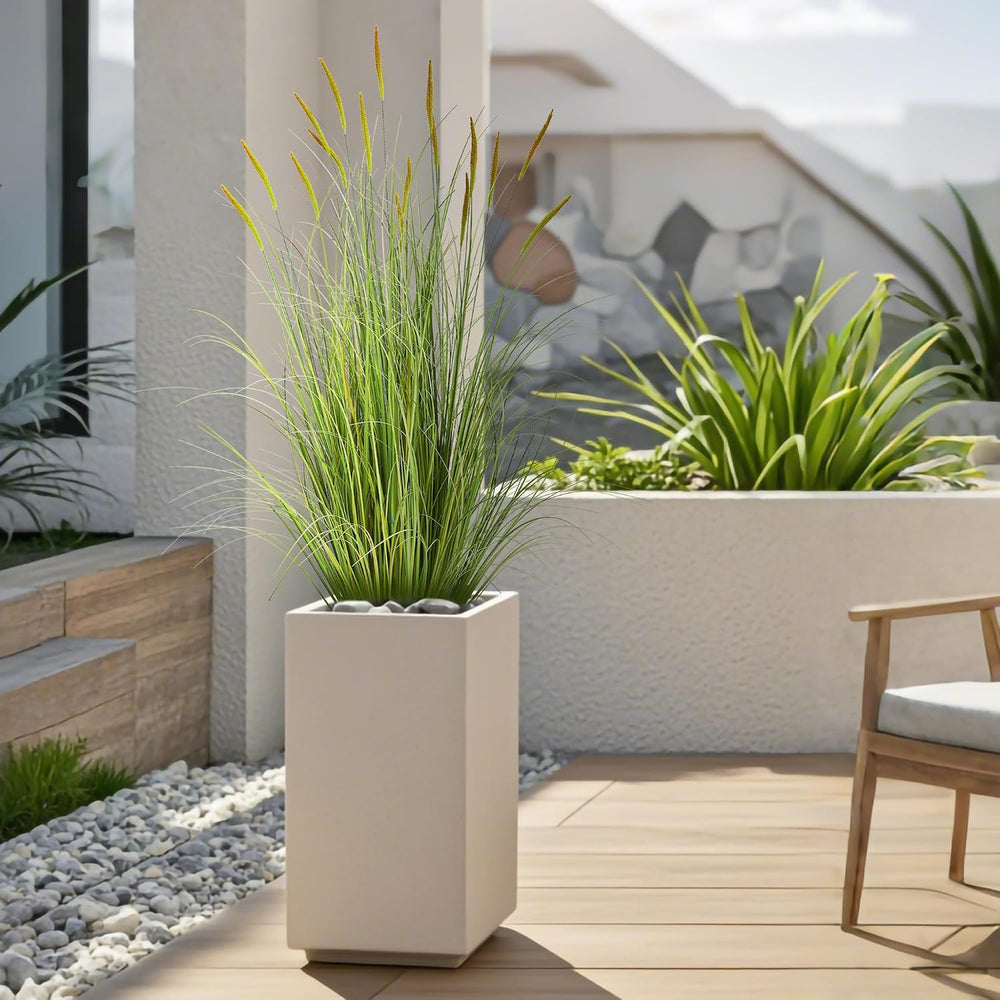 3ft 2-Pack Artificial Cattail Reed Grass, 35in Artificial Indoor Outdoor Fake...