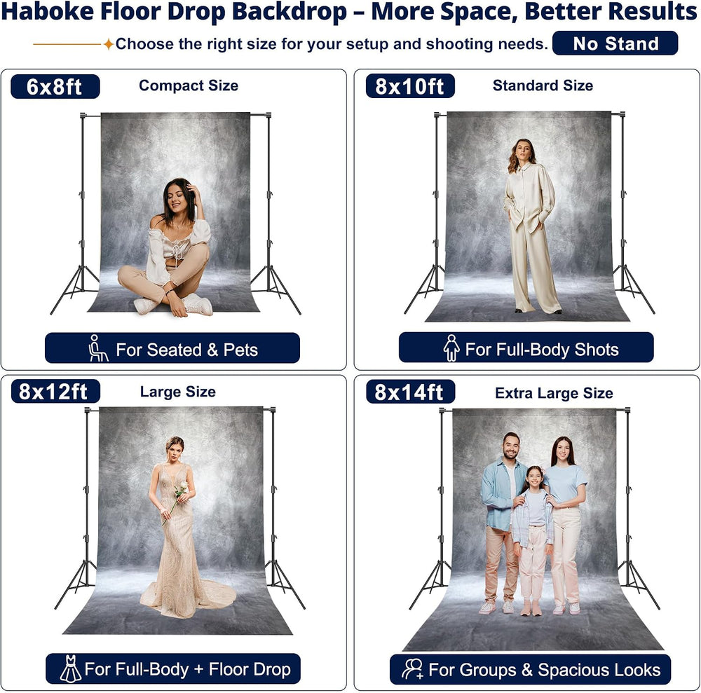 Abstract Photography Backdrop for Photoshoot 8x10ft,Grey,No Stand