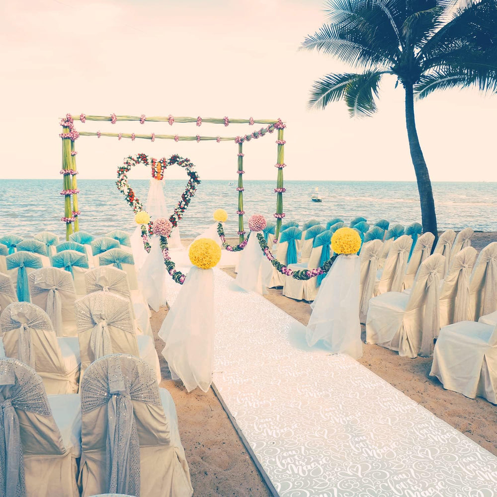 EZLucky Heart Print Aisle Runner