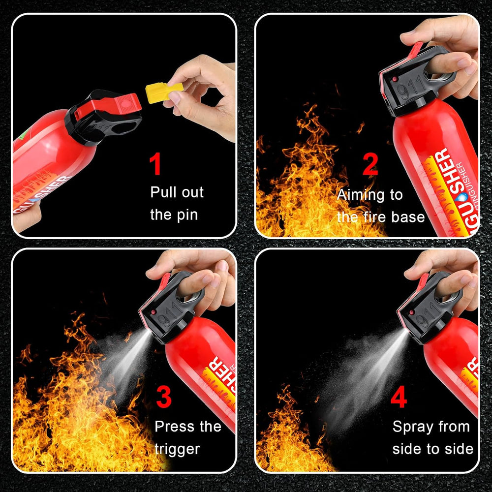 Upgrade Fire Extinguisher for Home, 4Pack Car Fire Extinguishers with Mount,