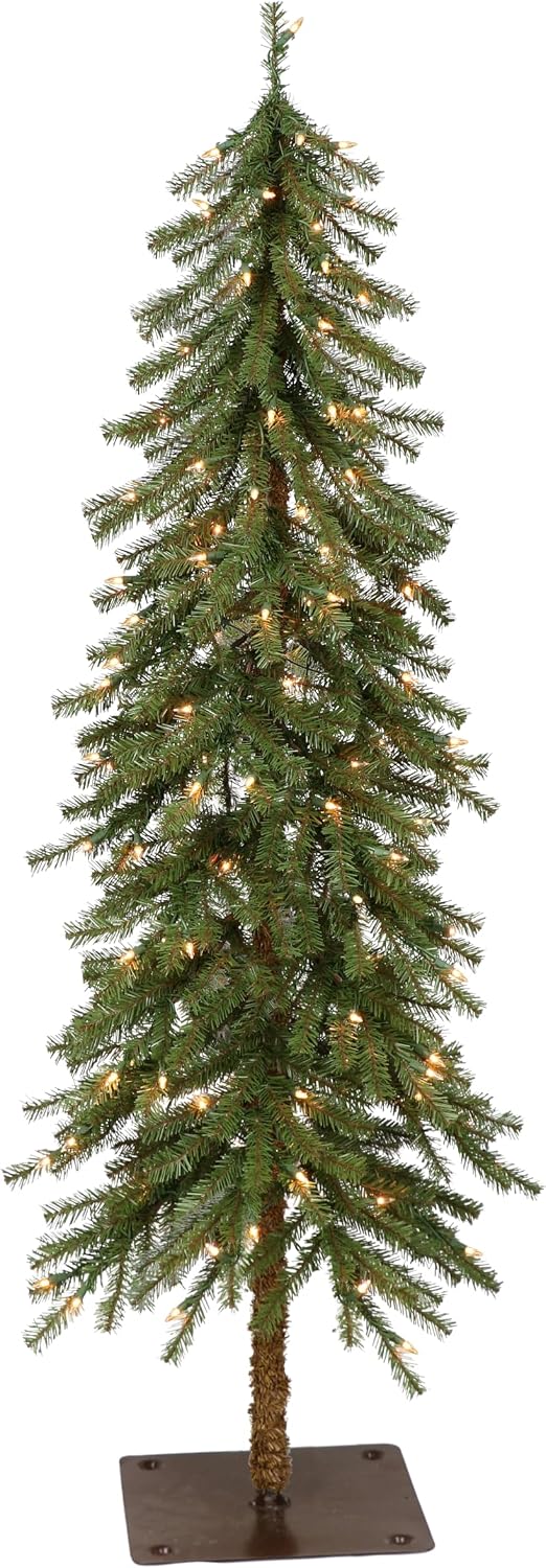 Puleo International Pre-Lit 6' Alpine Artificial Christmas Tree with 200 ...
