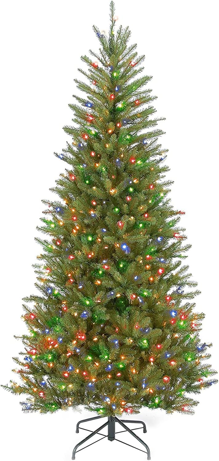 National Tree Company 6.5ft Pre-Lit Dunhill Fir Slim Christmas Tree