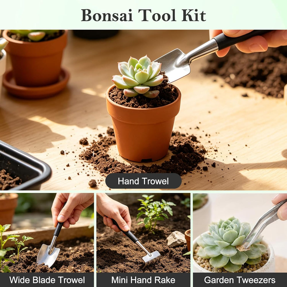 Bonsai Tools Set, 26 Pcs Garden Tools Set for Beginner, Includes Bonsai Wire ...