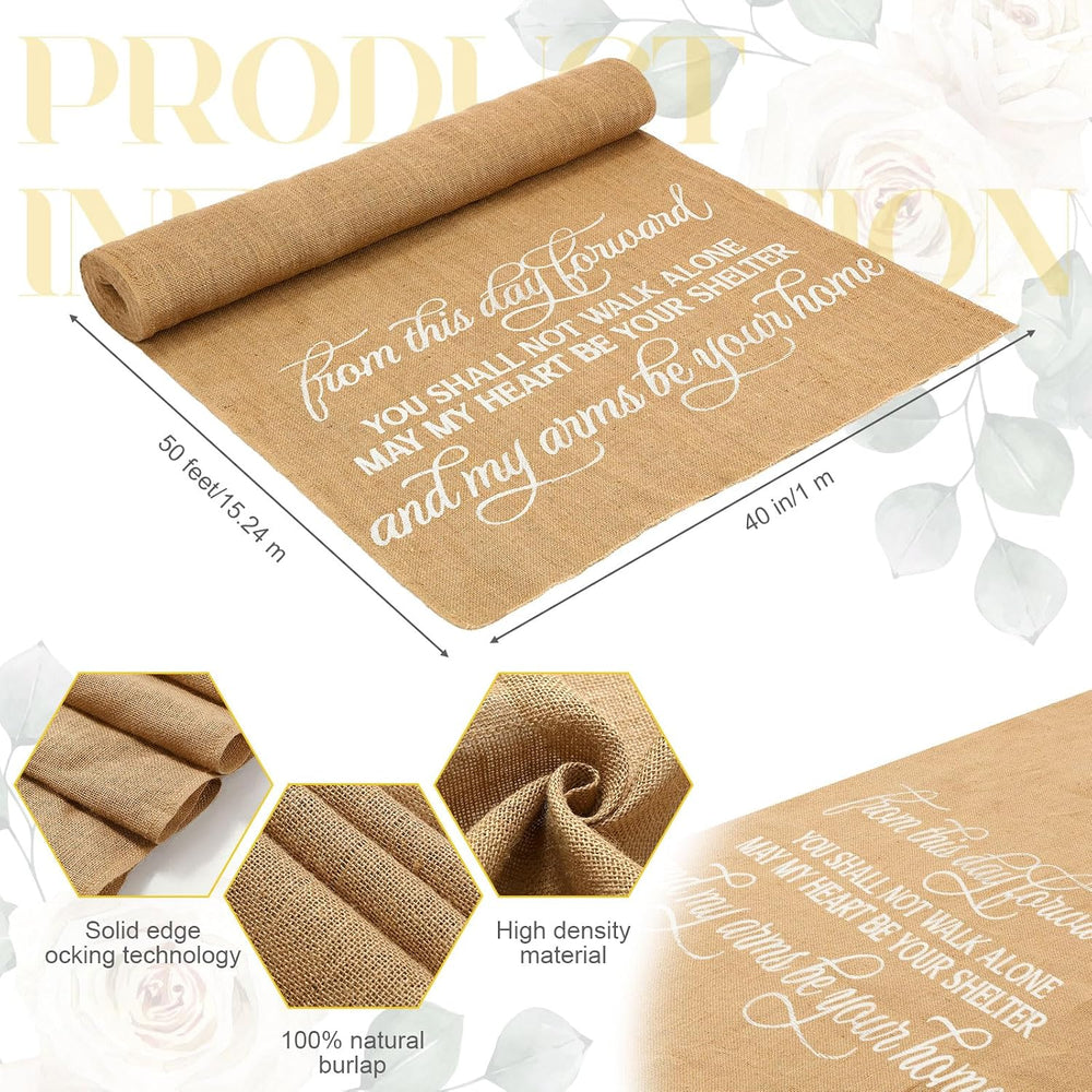 Tudomro 40 Inch X 50 ft Extra Long Natural Burlap, Stylish Style