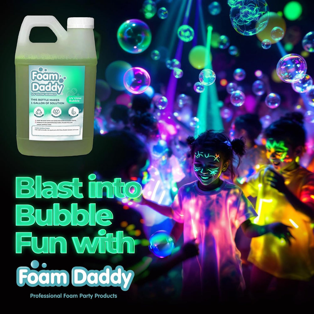 FoamDaddy UV Glow Bubble Solution – Professional Strength Ultra-Concentrated ...