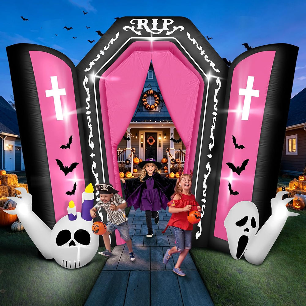 Kalolary 12.5 FT Halloween Inflatables Spooky Gravestone Outdoor Decoration