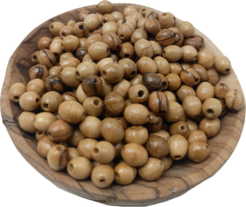 8mm Oval Olive Wood Rosary Parts (1000pcs) – Natural Bethlehem Craft Supply w...